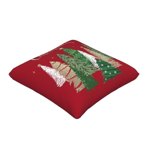 AELUTYSH Red Christmas Pillow Covers 18x18 Inch Set of 2 - Holiday Velvet Decor