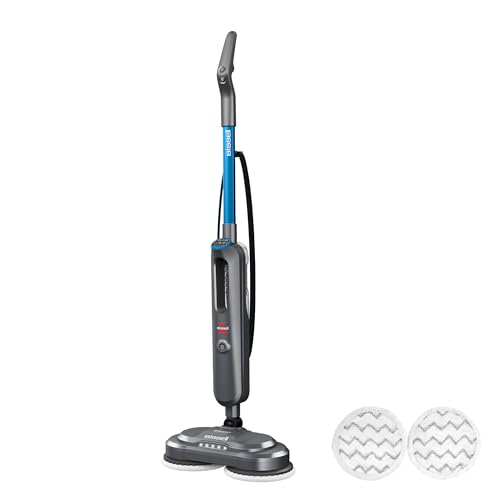 SpinWave SmartSteam Mop, Corded Electric Hard Floor Scrubbing Cleaner