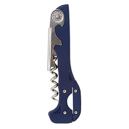 Franmara Dark Blue Boomerang Two-Step Corkscrew Wine Opener with Built-In Foil Cutter