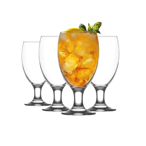 All-Purpose Stemmed Drinking Glasses - 20.8 oz Lead-Free Glassware Set of 4