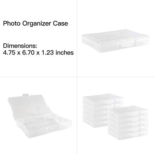 Clear Photo Storage Box with 16 Inner 4x6 Containers - Large Capacity Organizer