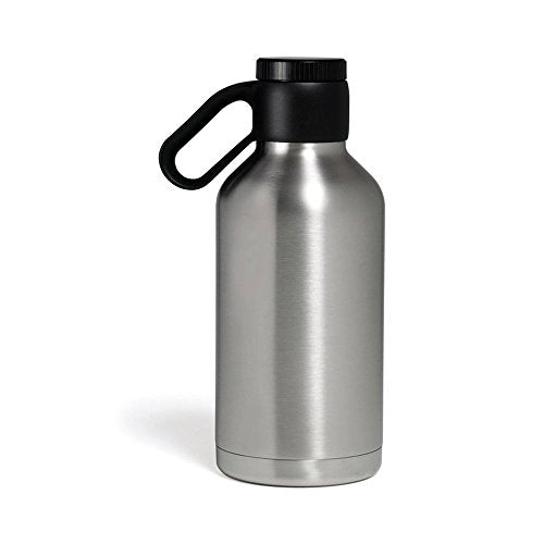 64 Oz Stainless Steel Insulated Beverage Growler with Carry Handle