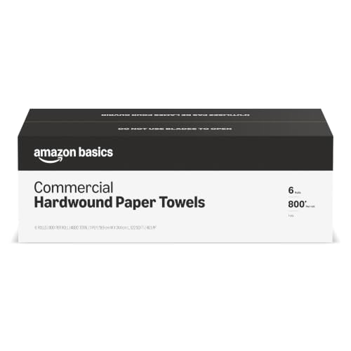 1-Ply White Hardwound Commercial Paper Towels - 800 ft Rolls (6-Pack)