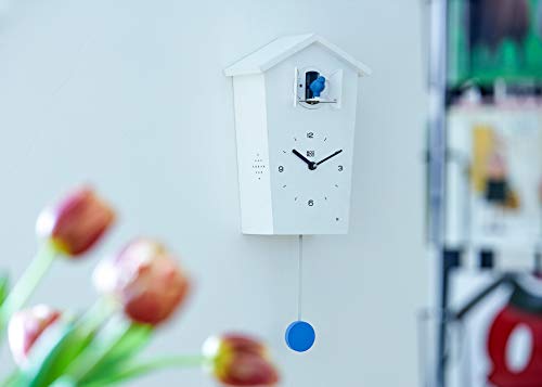 Modern Cuckoo Clock with 12 Natural Bird Songs and Pendulum