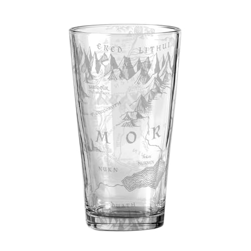 Map of Mordor Laser Engraved 16oz Pint Glass - Fantasy Barware Gift