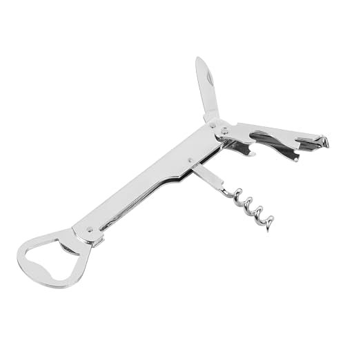 Chef Aid Waiter's Corkscrew & Bottle Opener - Multi-Use Bar Tool, Dishwasher Safe