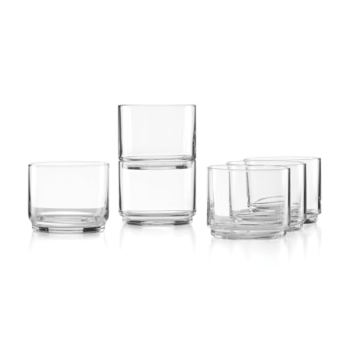 Lenox Tuscany Classics Stackable Short Highball Glasses Set of 6, Clear