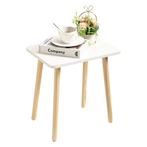 Modern Wood Small Side Table - Compact End Table for Living Room