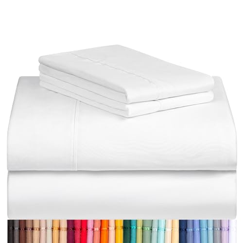 LuxClub Queen Sheet Set - 4 Piece Cooling Deep Pocket Microfiber Bed Sheets