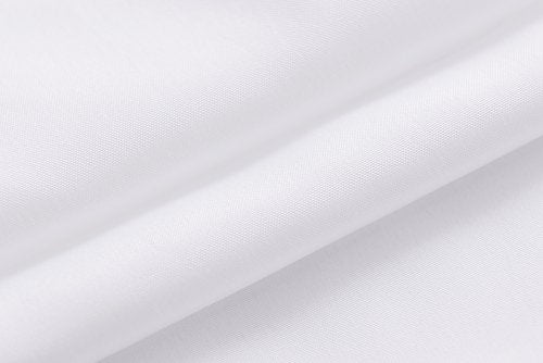 N&Y HOME Fabric Shower Curtain Liner - White Water Repellent Cloth with Magnets