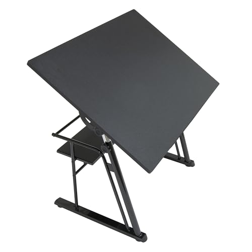 Adjustable Drafting Table with Storage Shelf, 42-Inch Artist Workstation