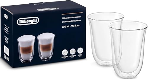 Double Walled Thermal Latte Glasses, 7.5 oz Insulated Glass Set of 2