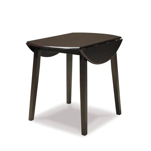 Small Round Drop Leaf Dining Table, 36-Inch Compact Kitchen Table