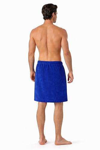 Adjustable Men's Body Wrap Towel - 100% Turkish Cotton Terry Velour