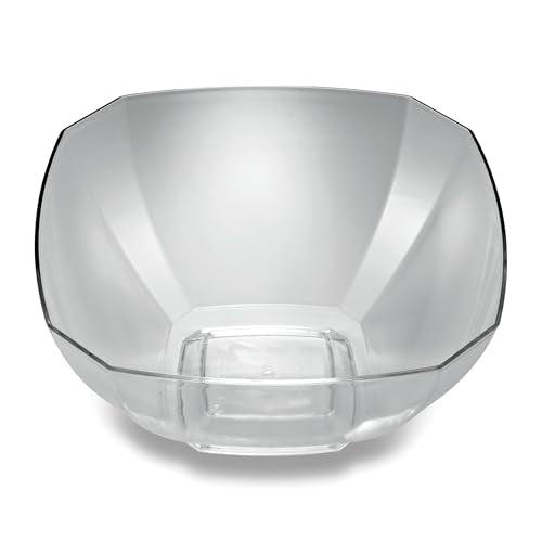 Large 3-Gallon Square Heavyweight Plastic Serving Bowl for Parties