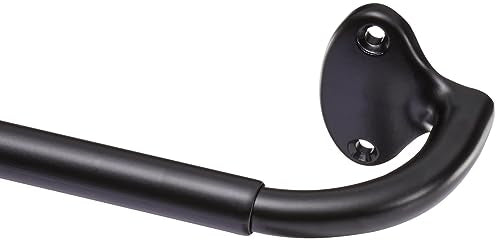 Adjustable Room Darkening Blackout Curtain Rod - 28 to 48 Inch, Black