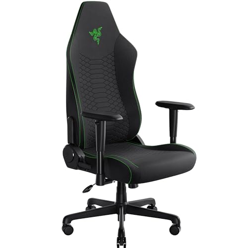 Ergonomic Gaming Chair with Built-In Lumbar Support and Fabric Finish