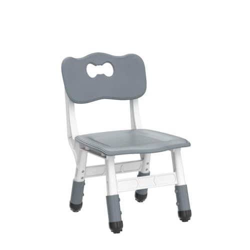 Adjustable Kids Chairs (2 Pack) - Sturdy Toddler Chair for Ages 3-8, Grey