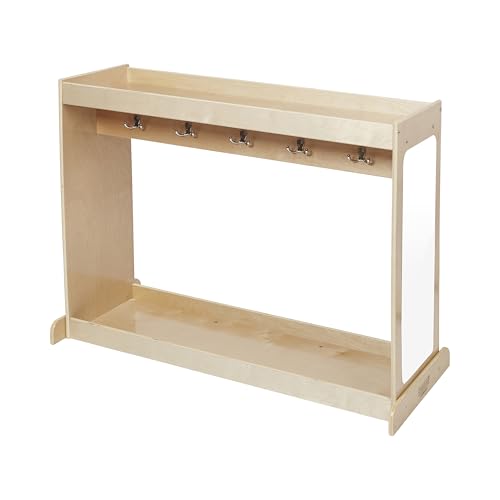 Kids Double-Sided Dress-Up Storage Rack with Mirrors and 10 Hooks