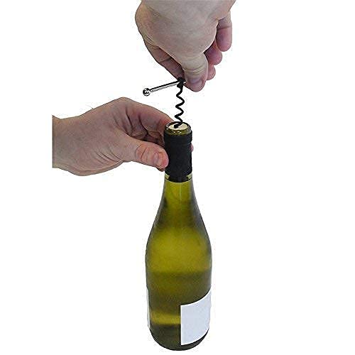 Set of 2 TSA-Approved Travel Waiters Corkscrew Wine Openers - Portable Red Wine Bottle Openers with Keychain, Stainless Steel, Compact & Lightweight