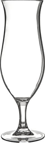 16oz Shatterproof Plastic Hurricane Glasses - Clear, Pack of 24 for Bars & Restaurants
