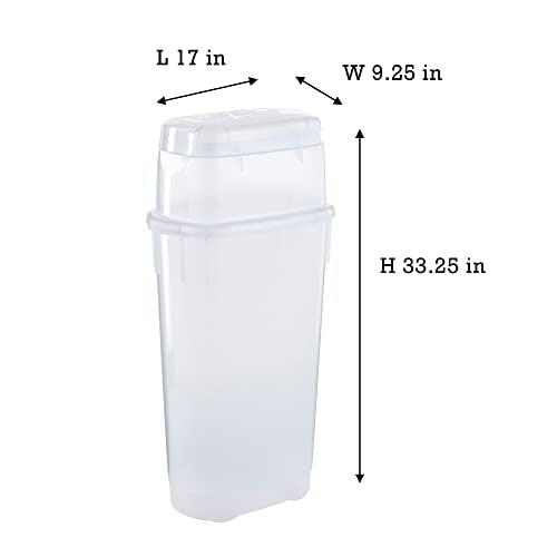 Plastic Wrapping Paper Storage Container with Top Ornament Compartment