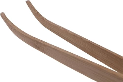 Mozff 2-Pack Wooden Reptile Feeding Tongs - 28cm Eco-Friendly Angled Tweezers for Reptiles & Amphibians