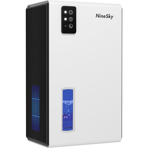 Compact Dehumidifier for Home and Basement with 95oz Tank and LED Light