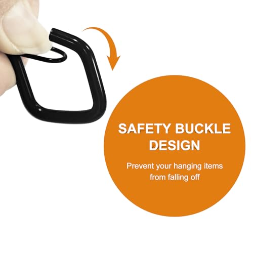 30 PCS Heavy Duty Screw Hooks with Safety Buckle for String Lights & Plants