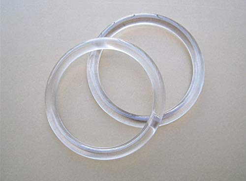 Clear Plastic O Rings 2-1/4 Inch - 4 Pack for DIY Crafts and Curtains