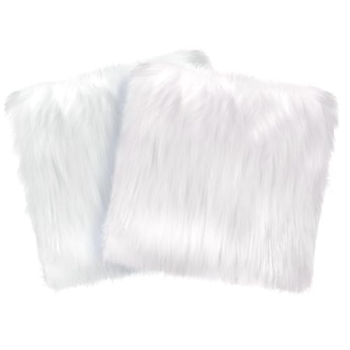 2 Pcs Fluffy Locker Rug Set, 12x12 inch Non-Slip Plush Carpet for School