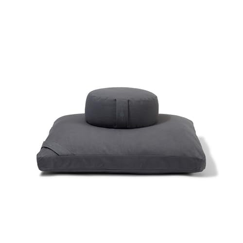 Organic Meditation Cushion Set with Zafu Pillow and Zabuton Floor Mat