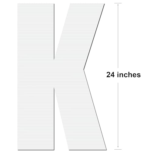 24-Inch Waterproof Decorative Letters and Numbers for Wall Decor