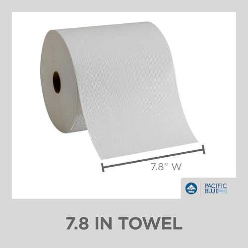 Georgia-Pacific Pacific Blue Recycled Paper Towels 6 Rolls, 800 Feet Each, White