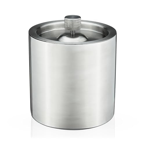 Stainless Steel Ice Bucket with Lid - Insulated Party & Barware Container