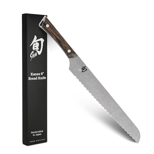 Shun Kanso 9-Inch Serrated Bread Knife - Japanese High-Carbon Steel, Easy Cutting