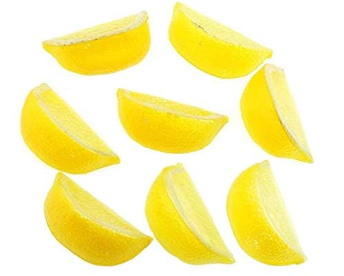 14pcs Artificial Lemon Slices - Realistic Faux Fruit Decorations