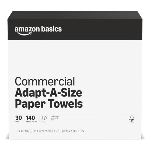 2-Ply White Adapt-a-Size Kitchen Paper Towels - 30 Rolls (4200 Sheets)