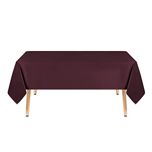 Obstal 210GSM Burgundy Rectangle Tablecloth 60 x 102 Inches for Dining & Events