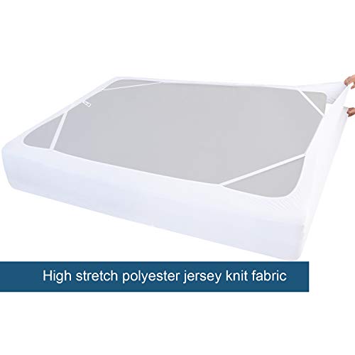 Queen Size Box Spring Cover - Elastic Stretch Fabric Bed Skirt Alternative
