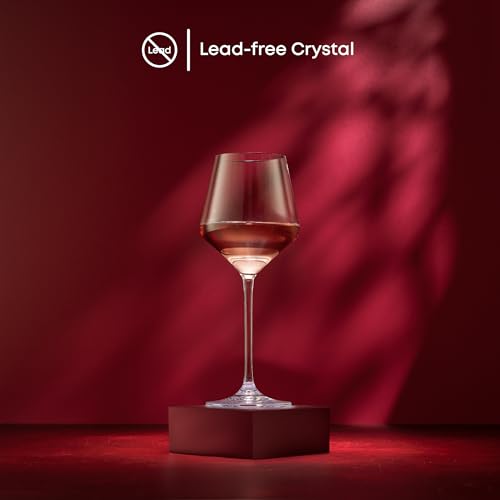 Crystal White Wine Glasses – Set of 4, 13.5 oz Elegant Stemware