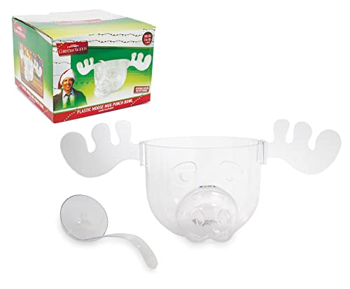Moose Head Punch Bowl with Ladle - 1 Liter Acrylic Holiday Serveware