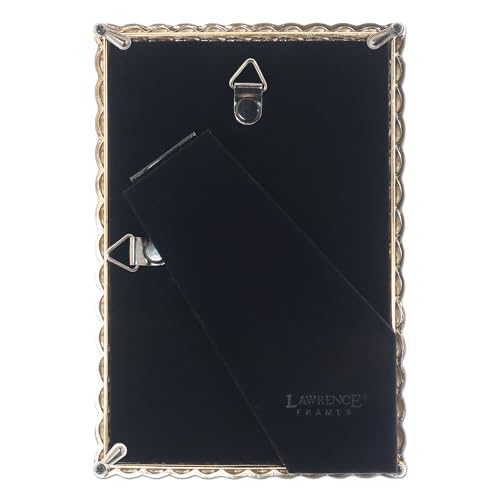 4x6 Decorative Gold Metal Rope Picture Frame - Wall & Tabletop Display