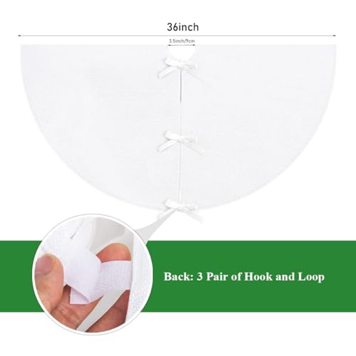 SevenFish White 36-Inch Christmas Tree Skirt for Holiday Decor