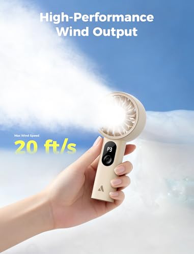 Aecooly Mighty Portable Handheld Fan USB Rechargeable Mini Personal Fan