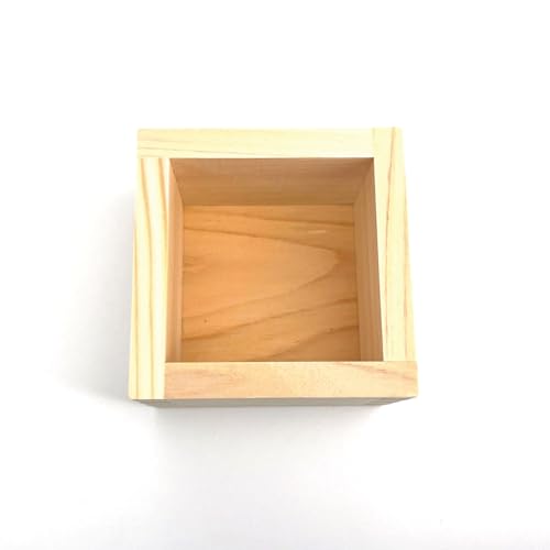 Japanese Cypress Wooden Sake Cups Set of 2 with Cherry Blossoms & Fuji Mountain - Made in Japan