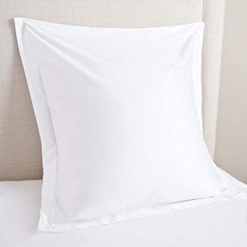 Set of 2 Egyptian Cotton Euro Sham Covers, 26x26 Square Pillow Shams