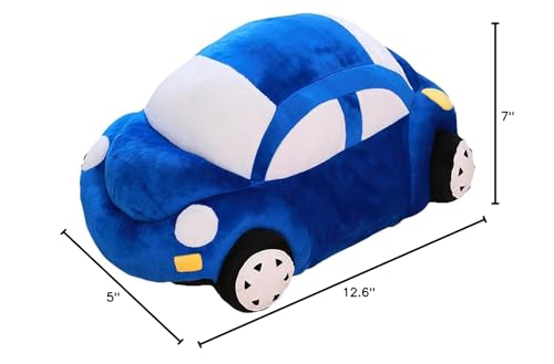 CHELEI2019 12.6" Car Stuffed Animal,Blue Car Shaped Plush Toy,Gifts for Boys,Kids