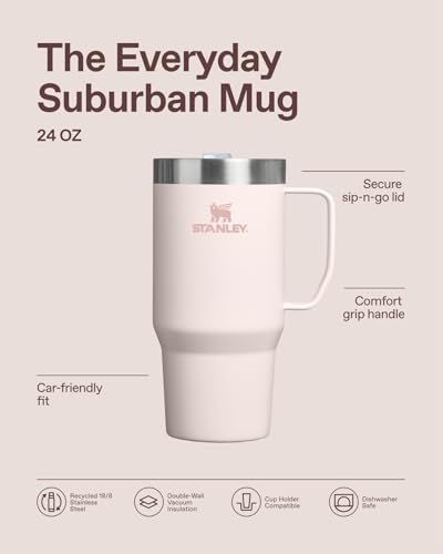 STANLEY 24 oz Suburban Mug with Dried Pine – Vacuum Insulated Travel Coffee Cup