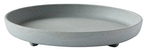 Yahata Kasei Eco Round Plate No. 8 Grey Marl 11.8x6.1in Japan Garden Series